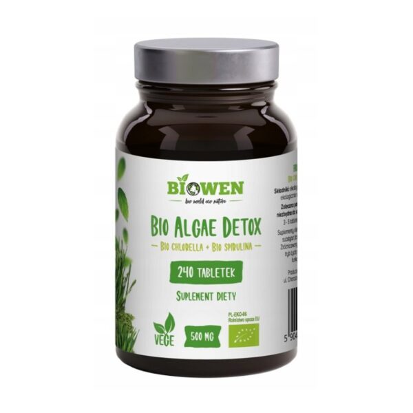 BIO Algae Detox 500 mg - algae, spirulina and chlorella, antioxidants - Image 1