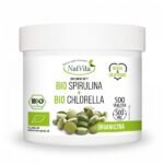 Organic Spirulina + Organic Chlorella Organic Superfood 500 Tablets NatVita