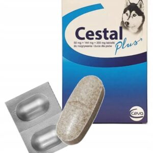 CESTAL PLUS TABLETS DE-WORMING DOGS WORMS 2pcs