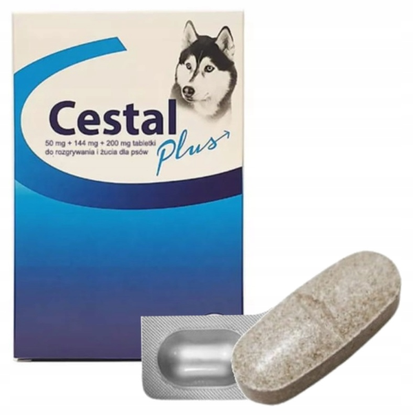 CESTAL PLUS TABLETS DE-WORMING DOGS 1pc CESTAL PLUS TABLETS DE-WORMING DOGS 1pc - Image 1