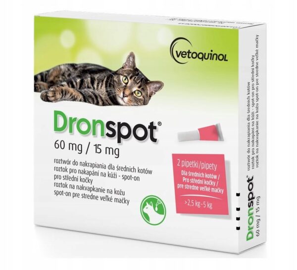 DRONSPOT DEWORMING MEDIUM CATS 2.5-5kg 1x0.7ml - Image 2