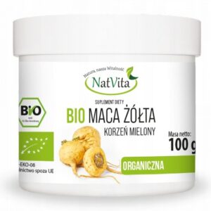 Organic Maca Yellow BIO RAW Ground Hormonal System Libido 100g NatVita