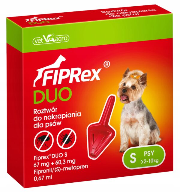 FIPREX DUO DROPS TICKS FLEAS FOR DOGS S 2-10kg - Image 2