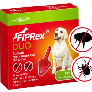 FIPREX DUO DROPS FOR TICKS AND FLEAS FOR DOGS L 20-40kg