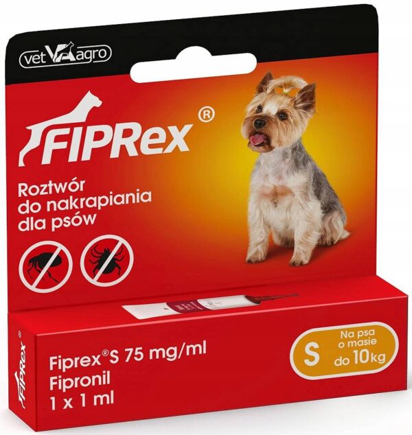 FIPREX-KROPLE-NA-KLESZCZE-DLA-PSA-S-2-10KG-1X1ml FIPREX TICK DROPS FOR DOGS S 2-10KG 1X1ml - Image 1