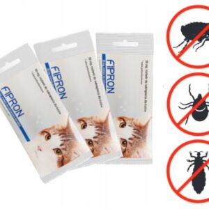 FIPRON DROPS FOR CAT AGAINST FLEAS, TICKS, LICE 3 pcs