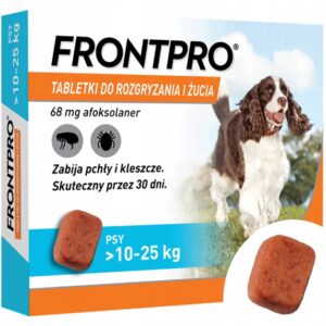 FRONTPRO CHEW AGAINST FLEAS AND TICKS FOR DOGS 30 DAYS 10-25kg 1-TABLET