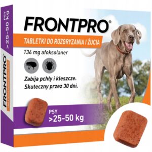 FRONTPRO CHEW AGAINST FLEAS AND TICKS FOR DOGS 30 DAYS 25-50kg 1-TABLET