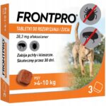 FRONTPRO FLAVOURED CHEWABLE TABLETS AGAINST FLEAS AND TICKS FOR DOGS 4-10kg 3pcs