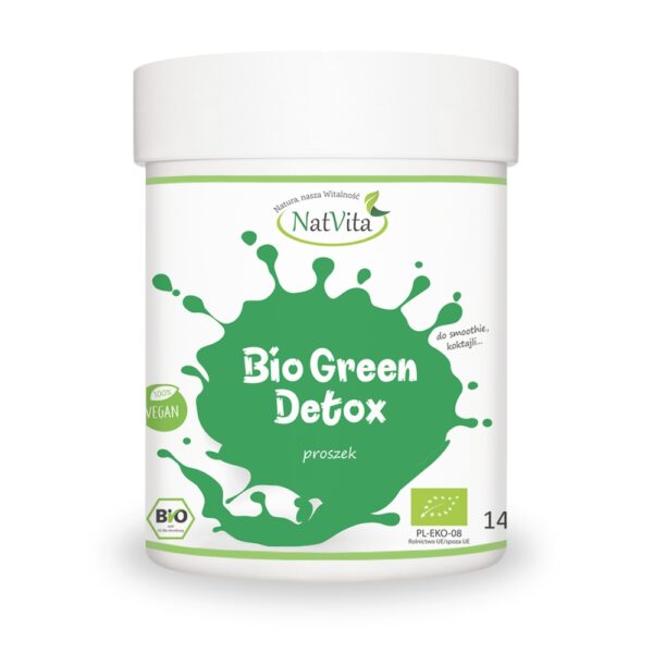 Green Detox Organic Barley Grass Wheat Organic 140g NatVita - Image 1