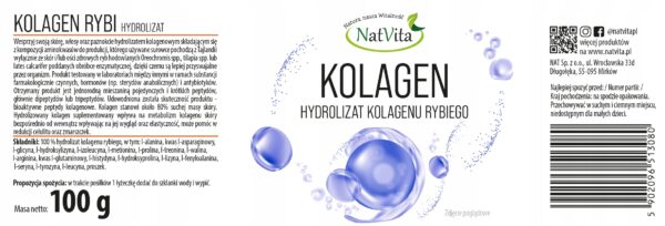 Hydrolyzed Fish Collagen Powder Joints Skin Health 100g NatVita - Image 2