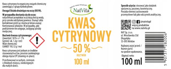 MMS Sodium Chlorite 27% + Citric Acid MMS Activator 50% NatVita - Image 5