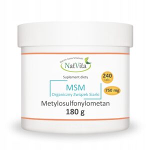 MSM Organic Sulfur Collagen Healthy Joints 750mg 240 Tablets NatVita