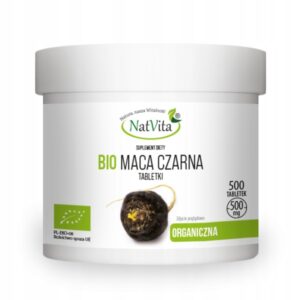 Maca BIO RAW Black Organic Natural Libido Tablets 500mg NatVita