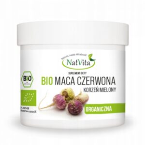 Maca BIO RAW Red Organic Ground Efficiency Energy 100g NatVita