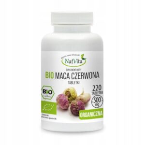 Maca Red Organic Ecological Energy Efficiency 500mg 220 Capsules NatVita