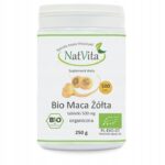 Maca Yellow Organic Ecological Hormonal System 500mg 500 Tablets NatVita