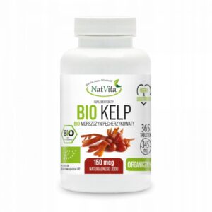 Bladderwrack Organic Kelp Ecological Iodine 365 Capsules 150mcg NatVita