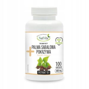 Saw Palmetto + Nettle Extract Hair Skin Capsules 400mg NatVita