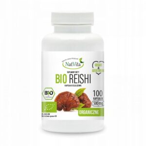 Reishi Organic Vital Mushroom Immunity Memory Stress 500mg 100 Capsules NatVita