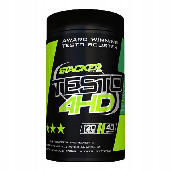 Stacker2 TESTO 4HD TESTOSTERONE BOOSTER STRENGTH 120 caps. Testosterone Booster - Image 1