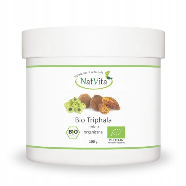 Triphala Organic Ground Digestion Digestive System Organic 100g NatVita - Image 1