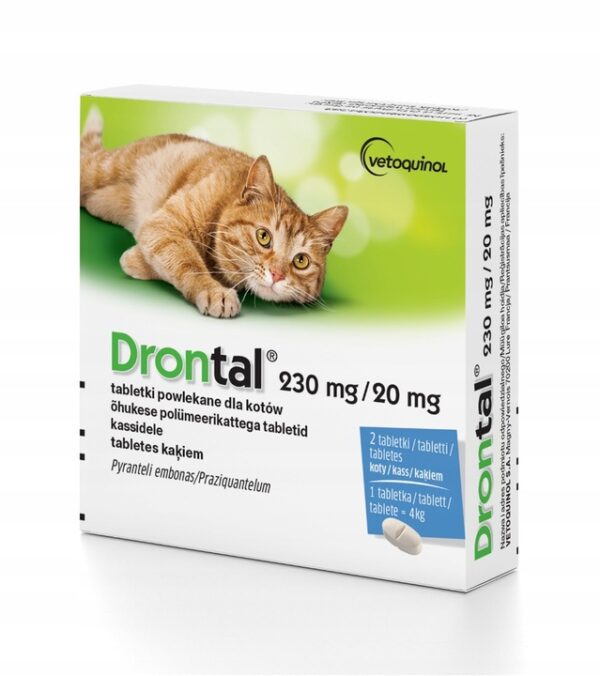 VETOQUINOL-DRONTAL-ODROBACZENIE-DLA-KOTOW-2szt VETOQUINOL DRONTAL DEPORTER FOR CATS 2pcs - Image 1
