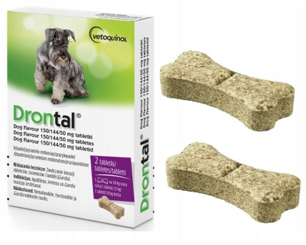 VETOQUINOL-DRONTAL-ODROBACZENIE-DLA-PSOW-do-10kg-2szt VETOQUINOL DRONTAL DEPORTER FOR DOGS up to 10kg 2pcs - Image 1