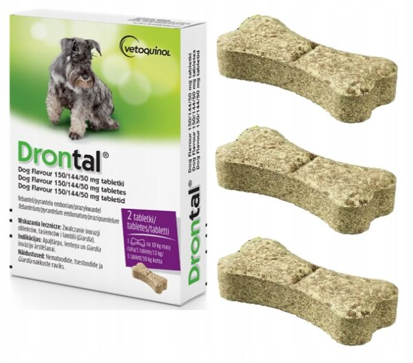 VETOQUINOL DRONTAL DEPORTER FOR DOGS up to 10kg 3pcs - Image 1