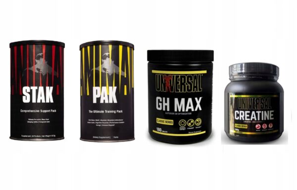 ZESTAW-ANIMAL-GH-MAX-HORMON-WZROSTU-TESTOSTERON-ANIMAL-PAK-NA-SILE-MASE Animal GH MAX Growth Hormone + Testosterone + Animal PAK for Strength and Mass Set - Image 1