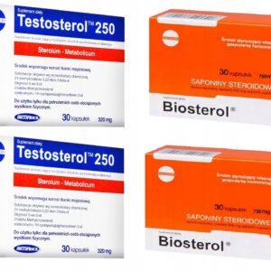 TESTOSTEROL BIOSTEROL STRENGTH AND MASS SUPPLEMENT SET (Set of 4)