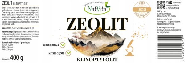 Zeolite Powder Clinoptilolite Cleansing Detox Heavy Metals 400g NatVita - Image 3