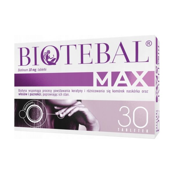 Biotebal Max 10 mg skin hair nails 30 tab. - Image 1