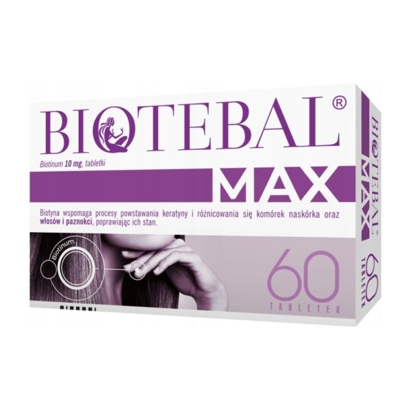Biotebal Max 10 mg skin hair nails 60 tab. - Image 1