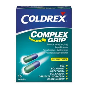Coldrex Complex Grip 500mg medicine for cough, sinus and cold 16 capsules