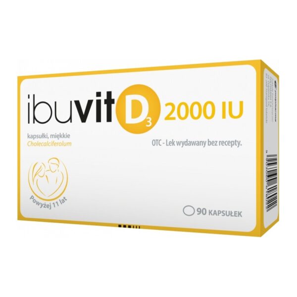 Ibuvit D3 2000 IU vitamin D3 medicine 90 caps. Ibuvit D3 2000 IU vitamin D3 medicine 90 caps. - Image 1