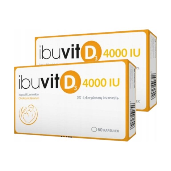 Ibuvit D3 4000j.m vitamin D3 medicine 2 x 60 capsules Ibuvit D3 4000j.m vitamin D3 medicine 2 x 60 capsules - Image 1