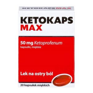 Ketokaps Max ketonal for severe pain 20 capsules