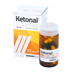 Ketonal Active 50 mg painkiller 20 caps.