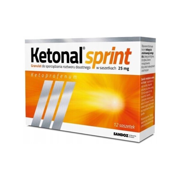 Ketonal Sprint Painkiller 25 mg 12 sachets - Image 1
