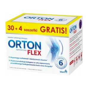 Orton Flex™ Collagen with Hyaluronic Acid, Glucosamine & Vitamin C – Joint & Muscle Support • 34 Sachets
