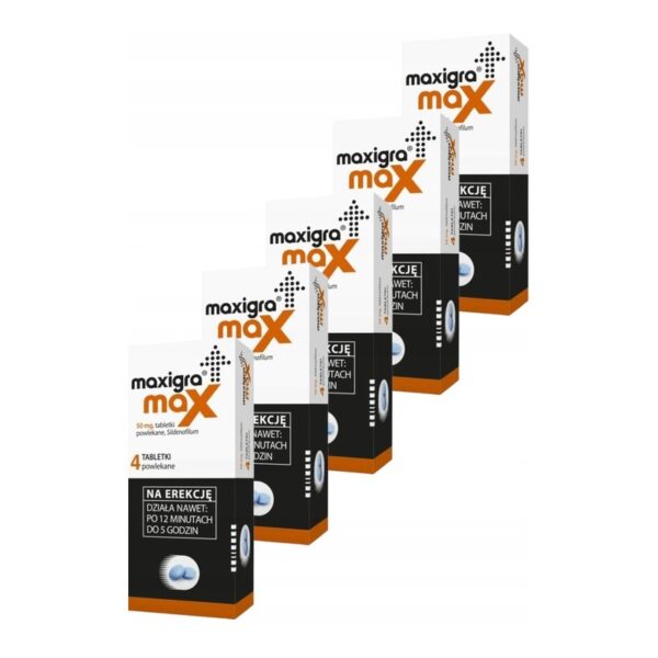 Maxigra Max ERECTION POTENCY 50 mg 5 x 4 tablets - Image 1