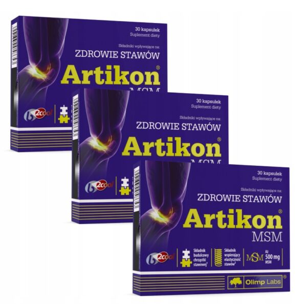 OLIMP ARTIKON 3x30 caps MSM COLLAGEN BONES JOINTS VIT C (Set of 3) - Image 1
