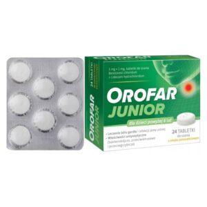 Orofar for sore throat for children and adults 24 tabs