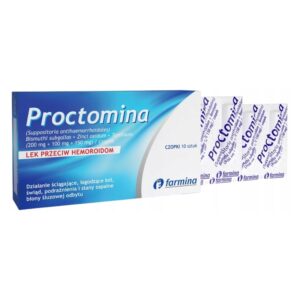 Proctomina suppositories for hemorrhoids 10 pieces