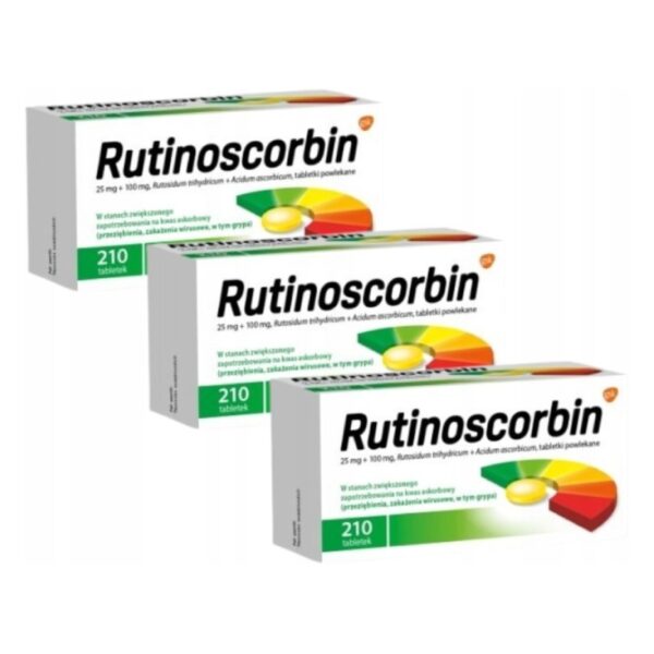 RUTINOSCORBIN Rutin Vitamin C IMMUNITY 3 x 210 tablets - Image 1