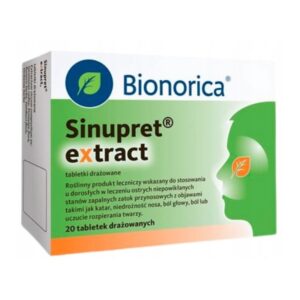 Sinupret Extract Sinus medicine, runny nose, 20 tab.