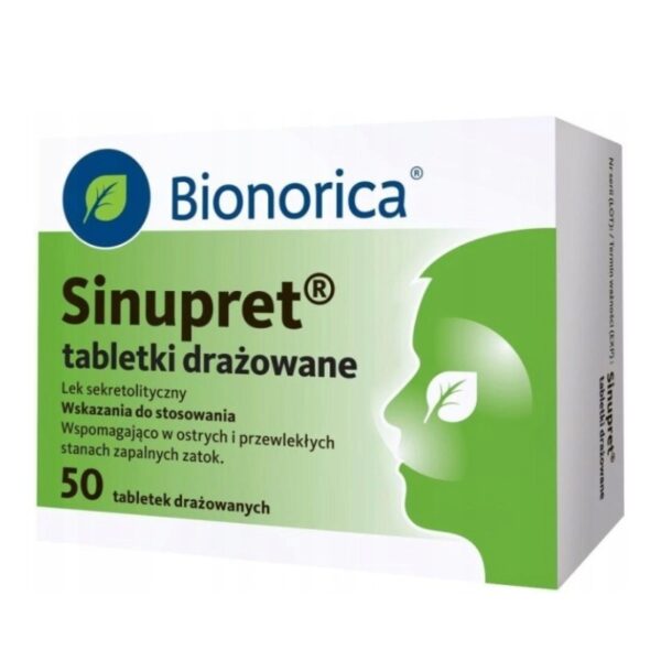 Sinupret Sinus medicine runny nose 50 tablets - Image 1