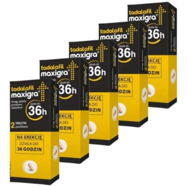Tadalafil Maxigra ERECTION POTENCY 10mg 5 x 2 tablets - Image 1