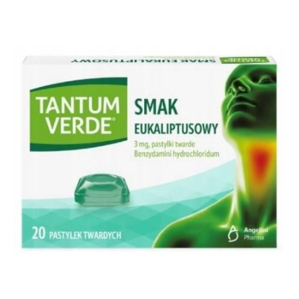 Tantum Verde lozenges eucalyptus flavor throat 20 lozenges (3) Tantum Verde lozenges eucalyptus flavor throat 20 lozenges - Image 1